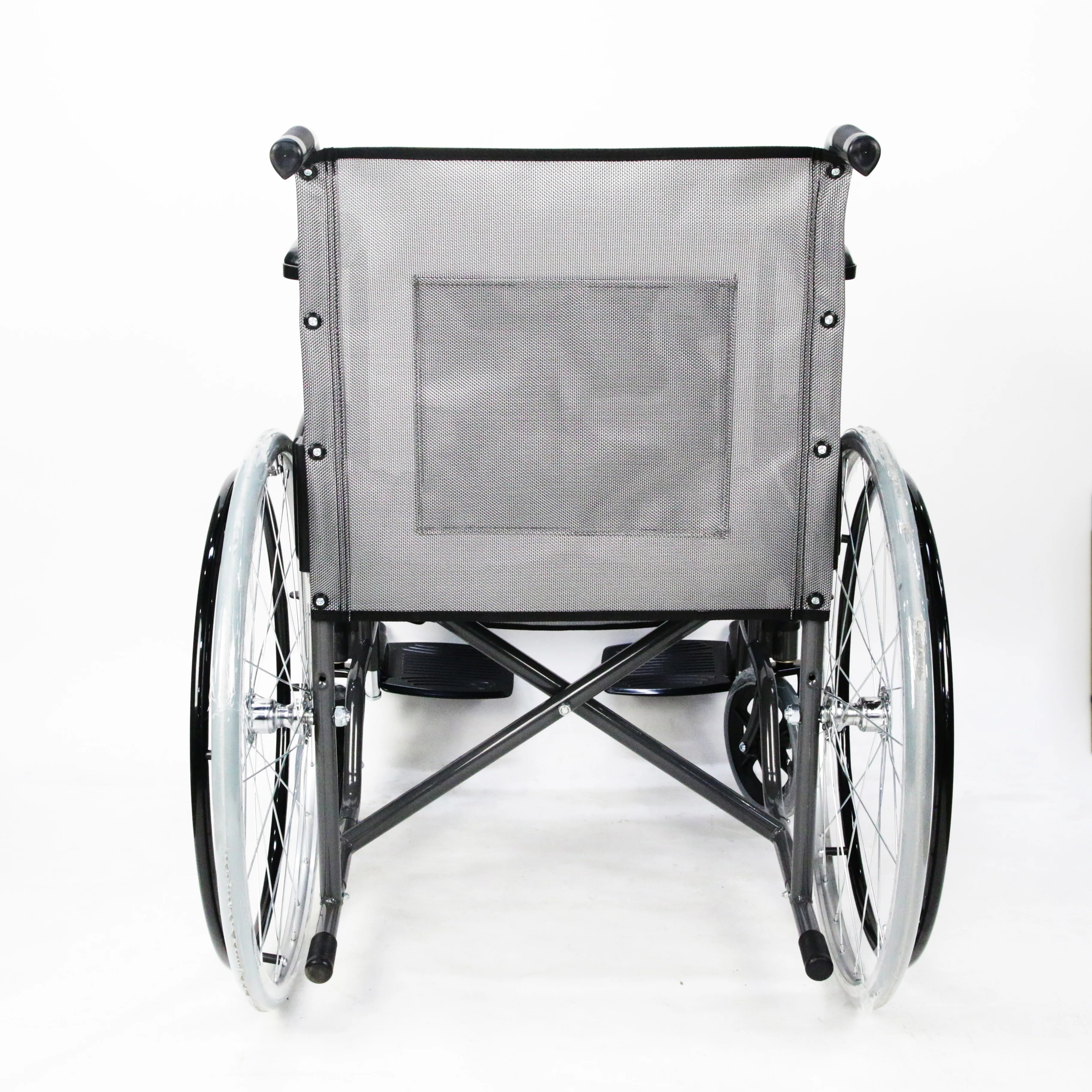 Modern Craft Manual Foldable Portable Wheelchair Breathable Fabric Steel Manual Wheelchair