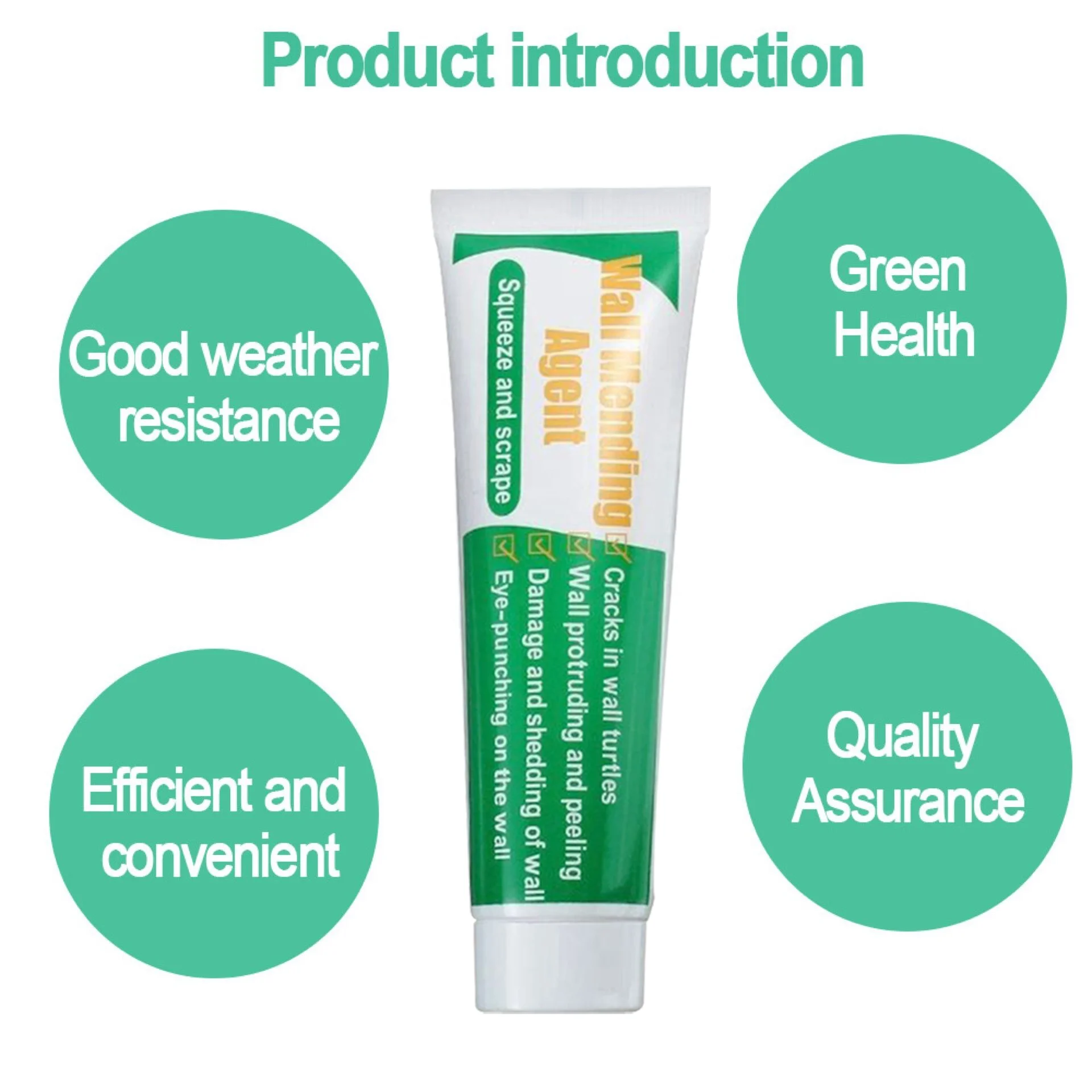 The Holes and Crack in Wall Surface You Can Also Use The Wall Door Frame Floor Gap Wall Mending Agent 100g Acrylic White