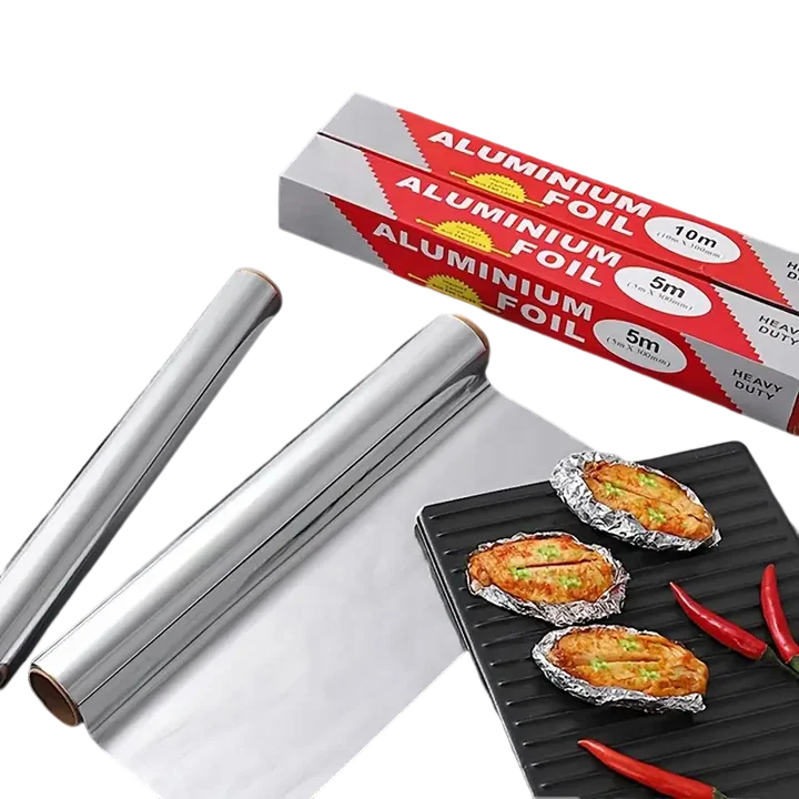 Factory wholesale aluminum foil roll aluminum foil paper household kitchen use 8011 aluminum foil roll paper