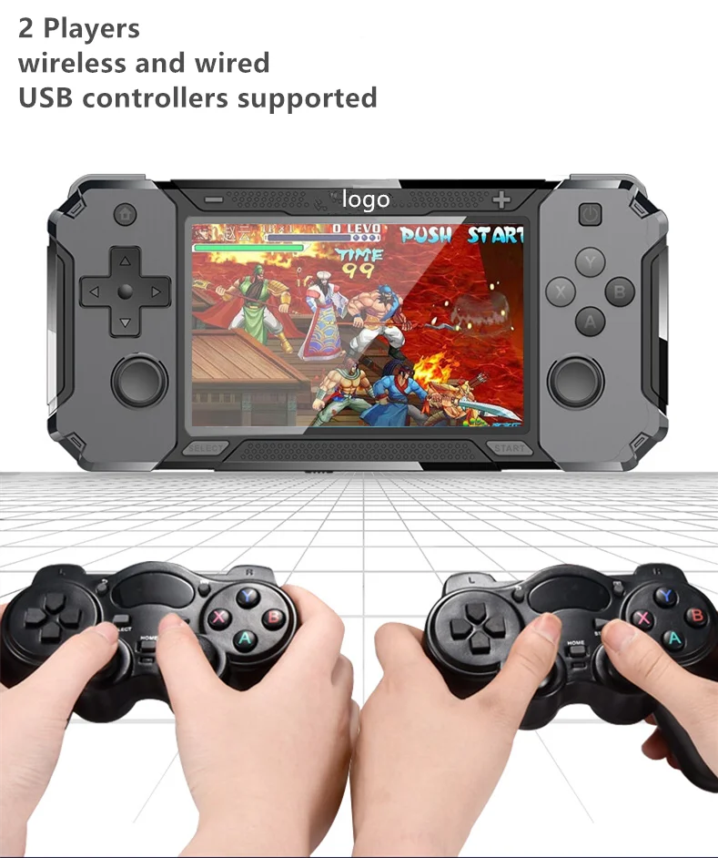 Rk3128 TF карта 4 дюйма IPS HD дисплей 2 игрока версия портативная Ретро видео игровая консоль
