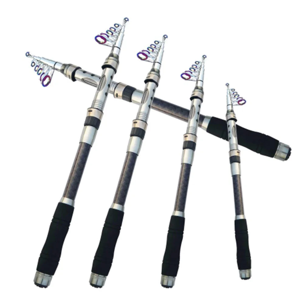 Telescopic Fishing Rod Carbon Fiber Retractable Fishing Spinning Freshwater Saltwater Portable Travel Rods
