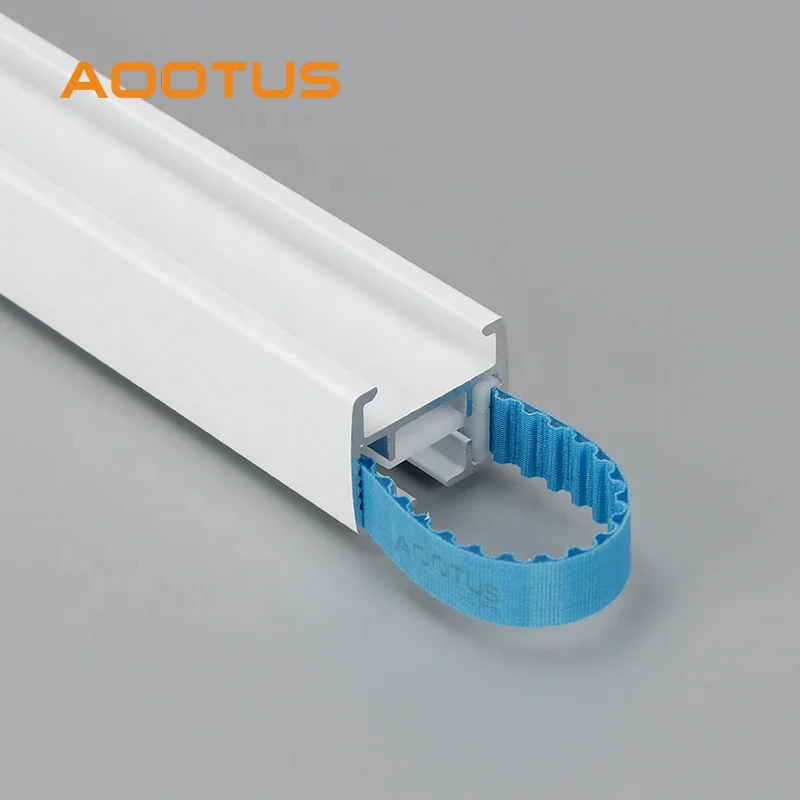 Luxury Motorized Panel Curtain Track Non-Rust Automatic Curtain Rail Wireless Motor Electric Easily Slide  Wifi Curtain Track