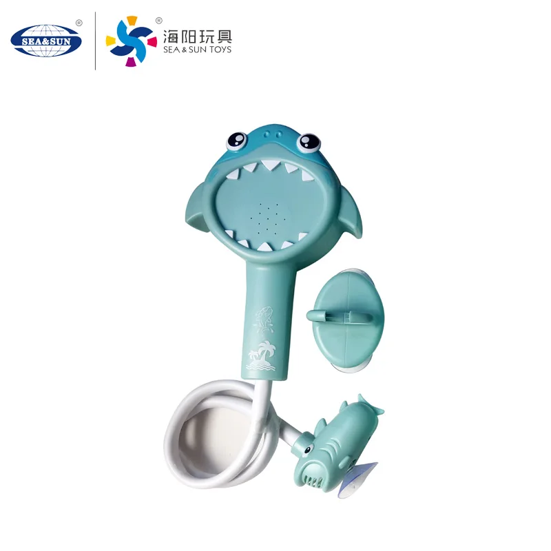 New baby toys, bath toys, electric shark-shaped water spray shower toys