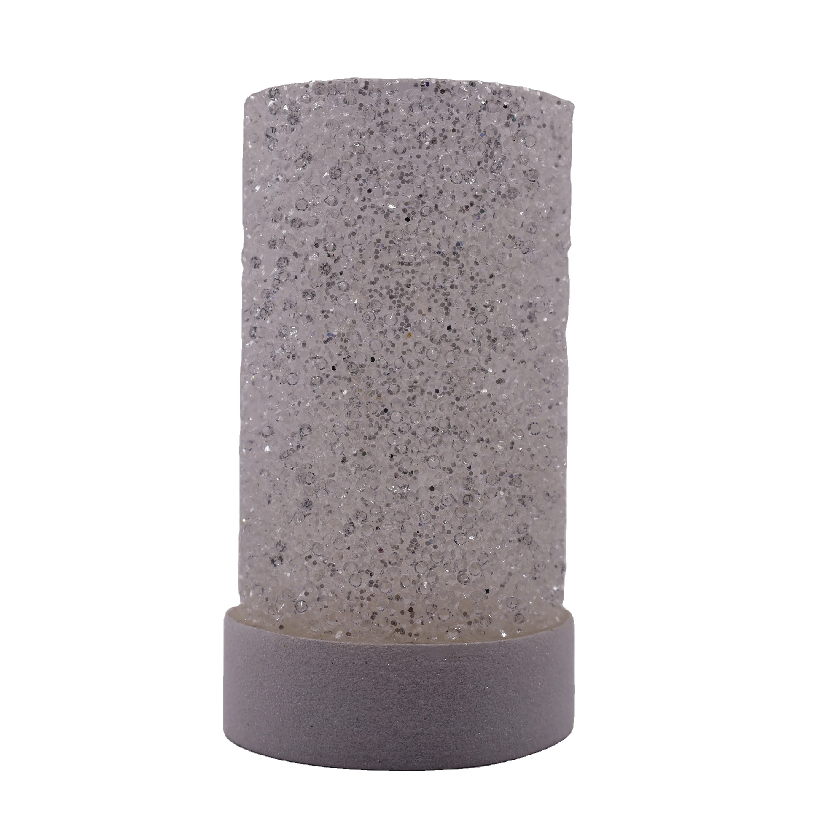 Resin base glass cover resin polar bear snow Christmas tree interior LED lights Crystal pearl Christmas glass decorations