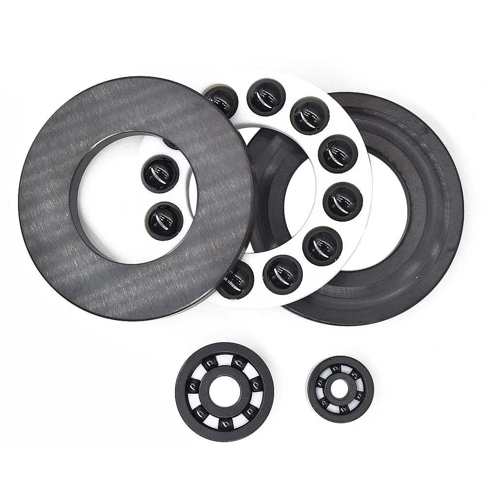 Factory Supply Silicon Nitride Si3N4 Ceramic Single Direction Thrust Ball Bearing 51107 Size 35*52*12mm