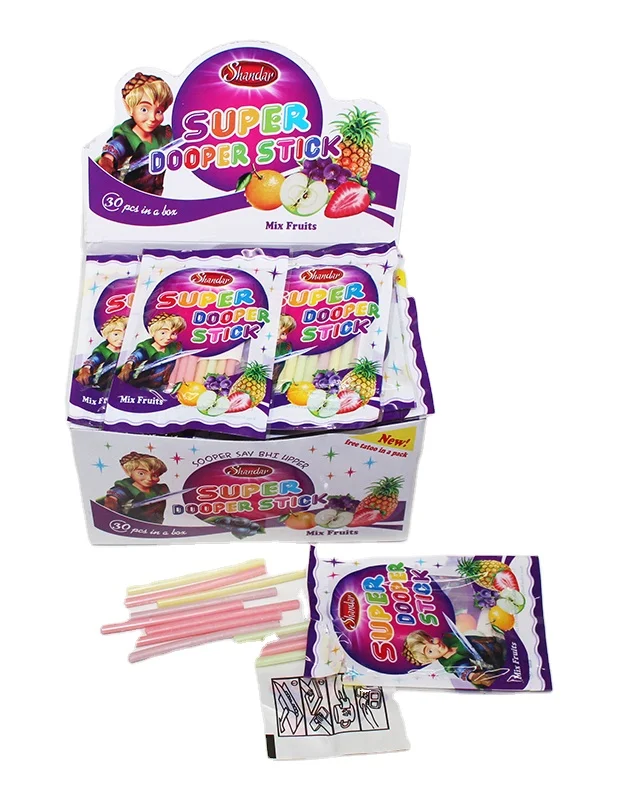 Wholesale Halal Toy Candy Straw Powder Sugar CC Stick Candy with Tattoo
