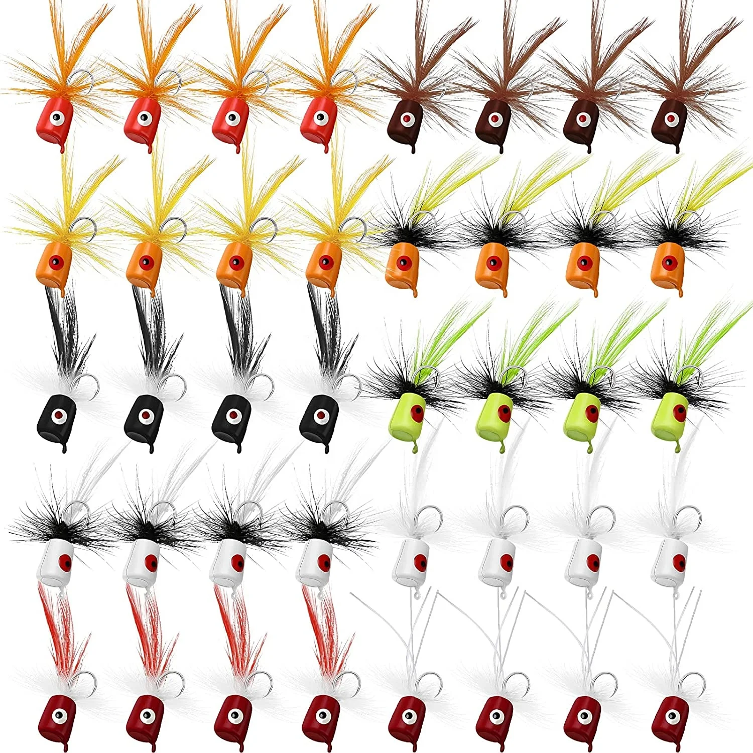Dry Fly Fishing Flies Panfish Bass Fishing Bait Bass Fly fishing Kit 40pcs