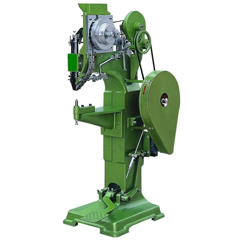 Double pedal head riveting snap press machine for luggage beach chair pneumatic pressure high efficiency for semi tubular rivet