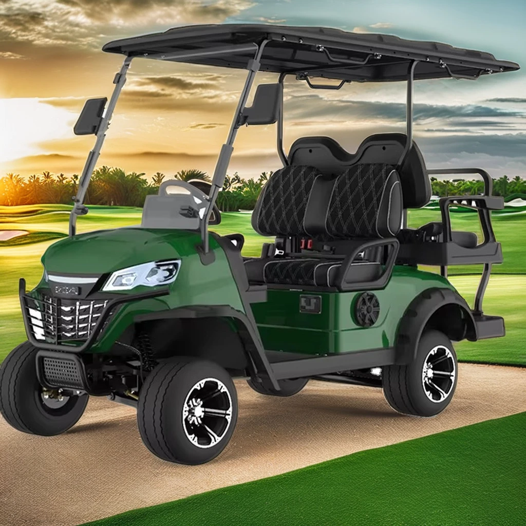 Ce Certificate Low-Speed 4 Person Customized 48V Motor Gulf Carts Electric Buggy Golf Lithium 4 Seater Golf Cart