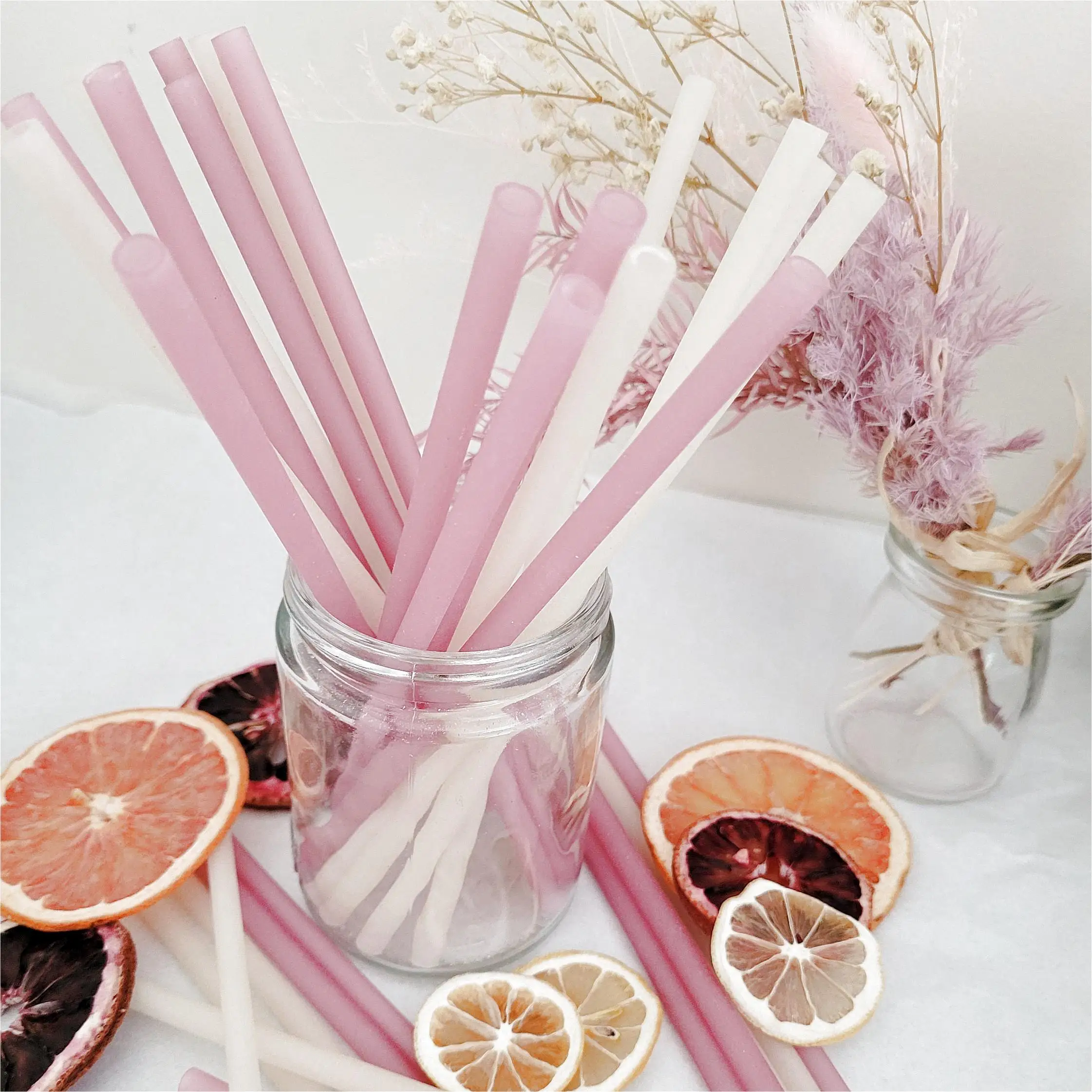 Natural rice drinking straws biodegradable straw eco-friendly sustainable product disposable rice edible straws with custom logo