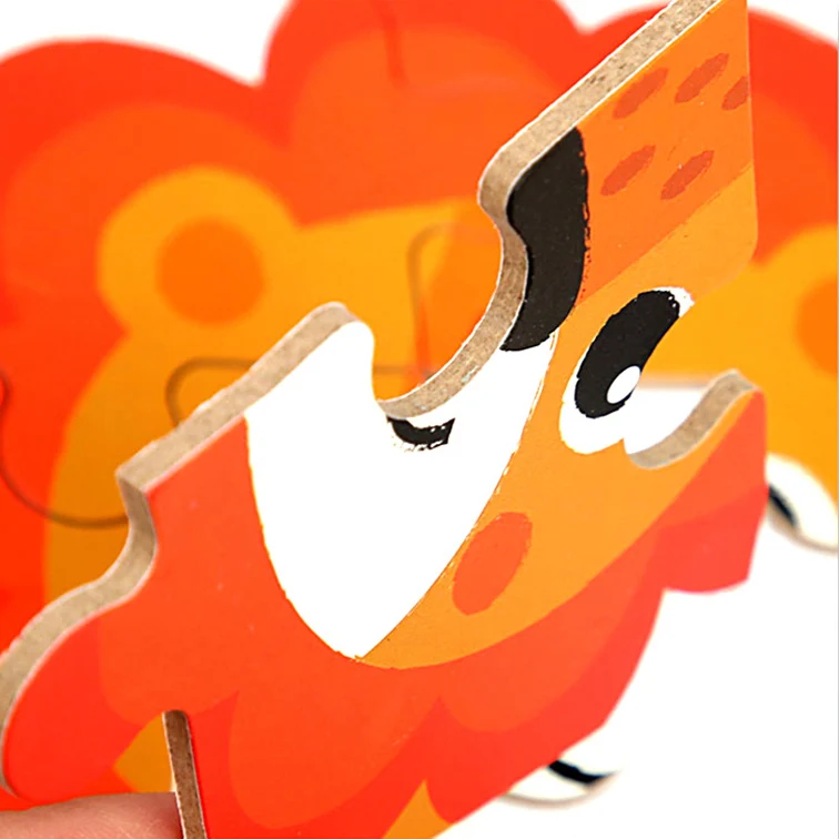 YMK in stock! Animal Traffic Character diy cartoon puzzle early education tin box jigsaw puzzle 6 in 1 for Children wholesale