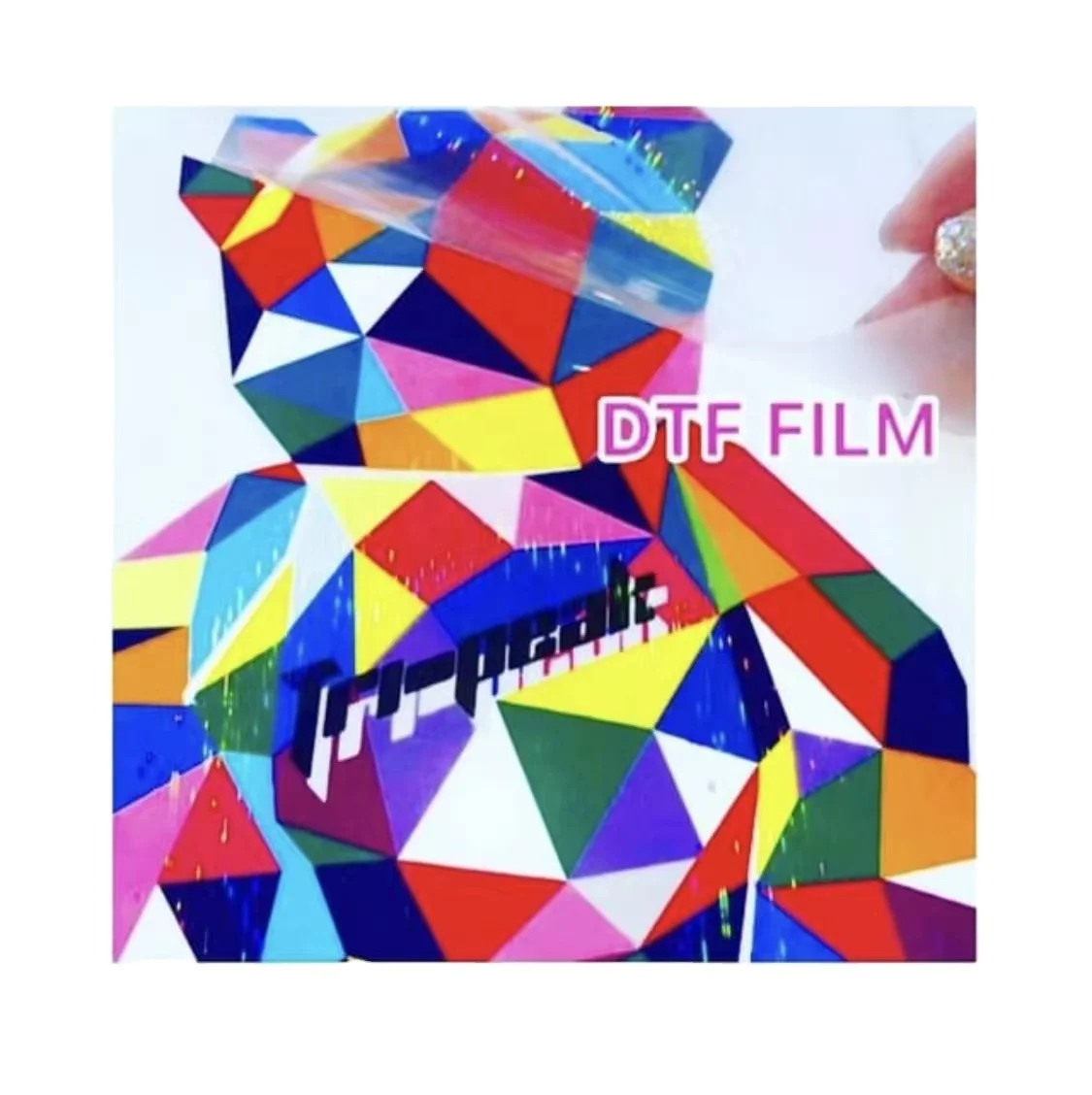 100micron hot peel  warm peel and cold peel matt finished silicone coated PET release film transfer printing Polyester PET film