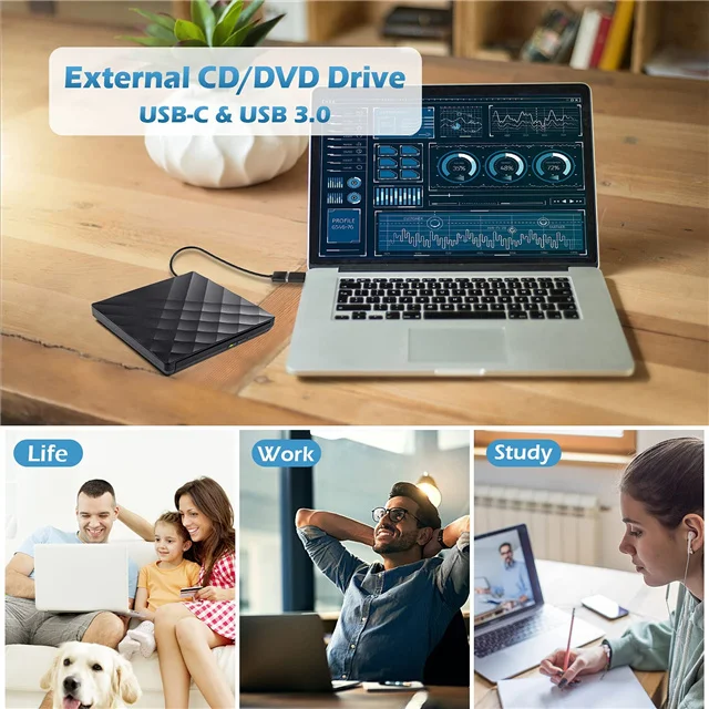  На компакт-диске RW Настольный dvd-привод CD DVD ноутбук USB 3 0 Type-C портативный