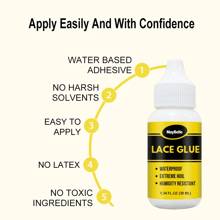 38ml Fruit Scent Strong Hold Glue for Wigs and Hair Systems Lace Waterproof Wig Melting Spray