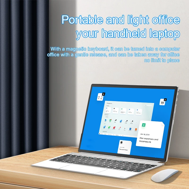 Cheap OEM 2 in 1 Tablets PC 3000x2000 3K FHD with detachable keyboard Window 11 gaming laptop Touch Screen  12.3 inch 16GB 1TB