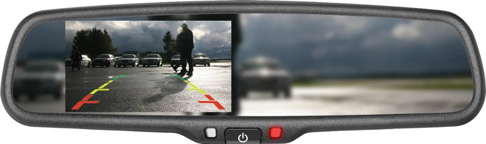 Ambarella system car rear view mirror 4.3 inch Smart DVR with 1080P HD Front Camera rear 720P camera Dual Recorder