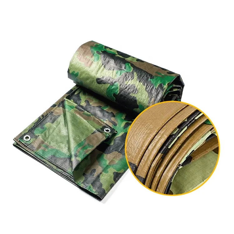 Camouflage Jungle 100% Waterproof Tirpal HDPE Heavy Duty Tarpaulin
