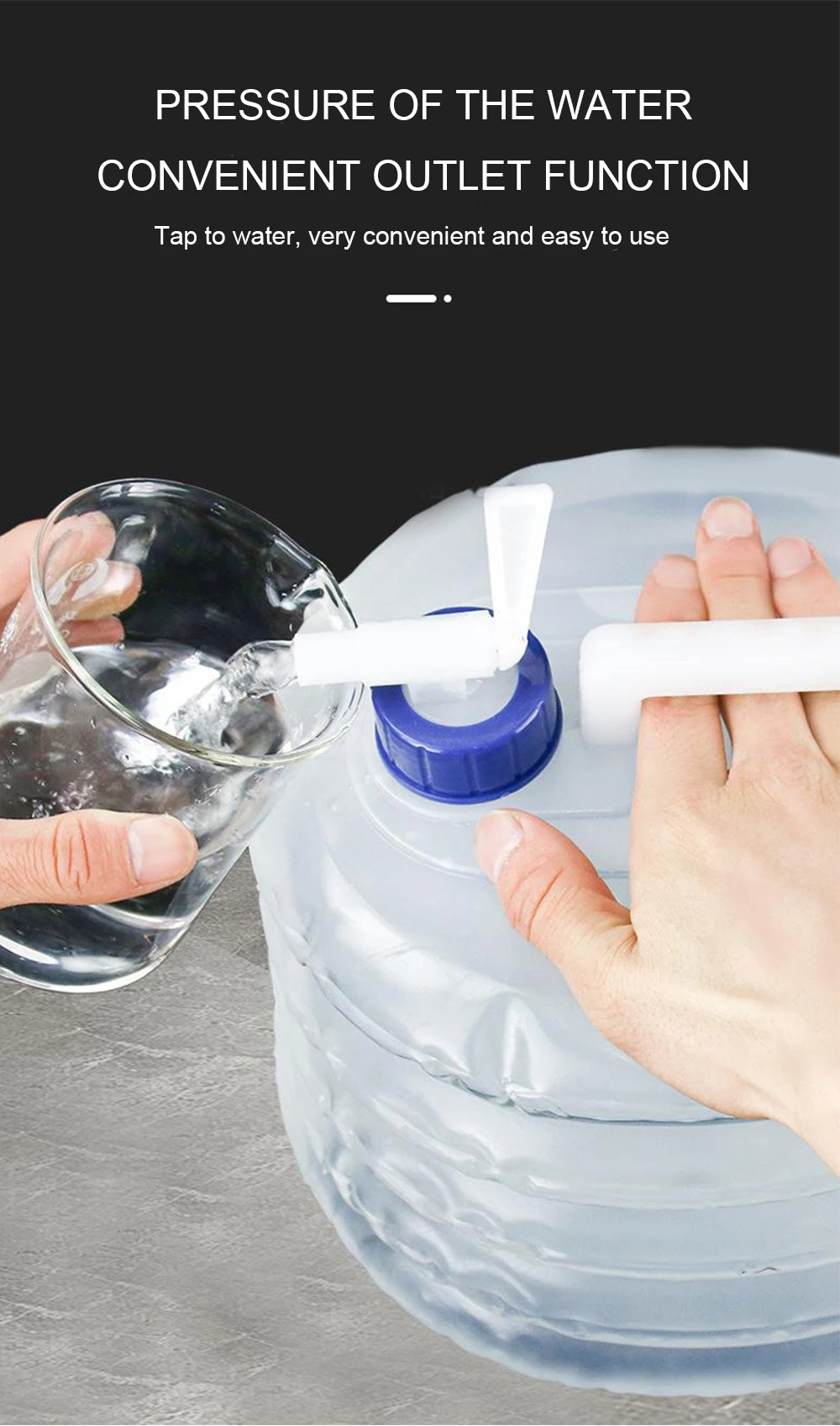 Portable Outdoor 5L 10L 15L Water Storage Tank Bag Camping Collapsible Carrier Water Container Jug For Camp Picnic Travel