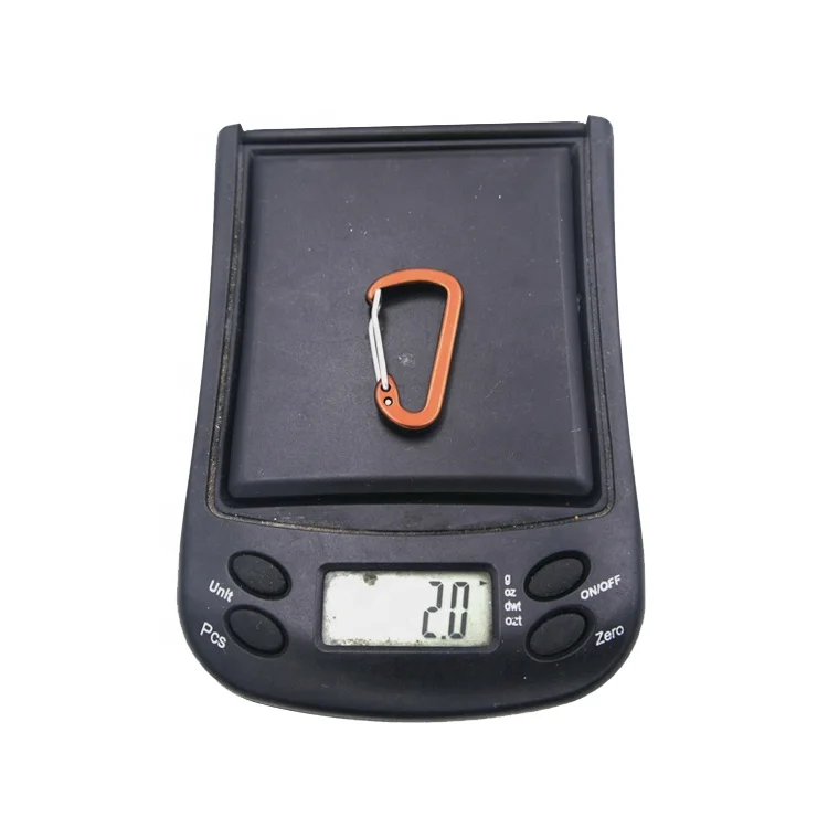 Factory wholesale mini wire gate carabiner keychain metal snap hook aluminum spring clip