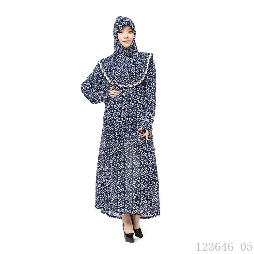 2023 New Design New Printed Long Skirt Sale Loose Fitting Ground Length Skirt Dress Fashion Ramadan Abaya