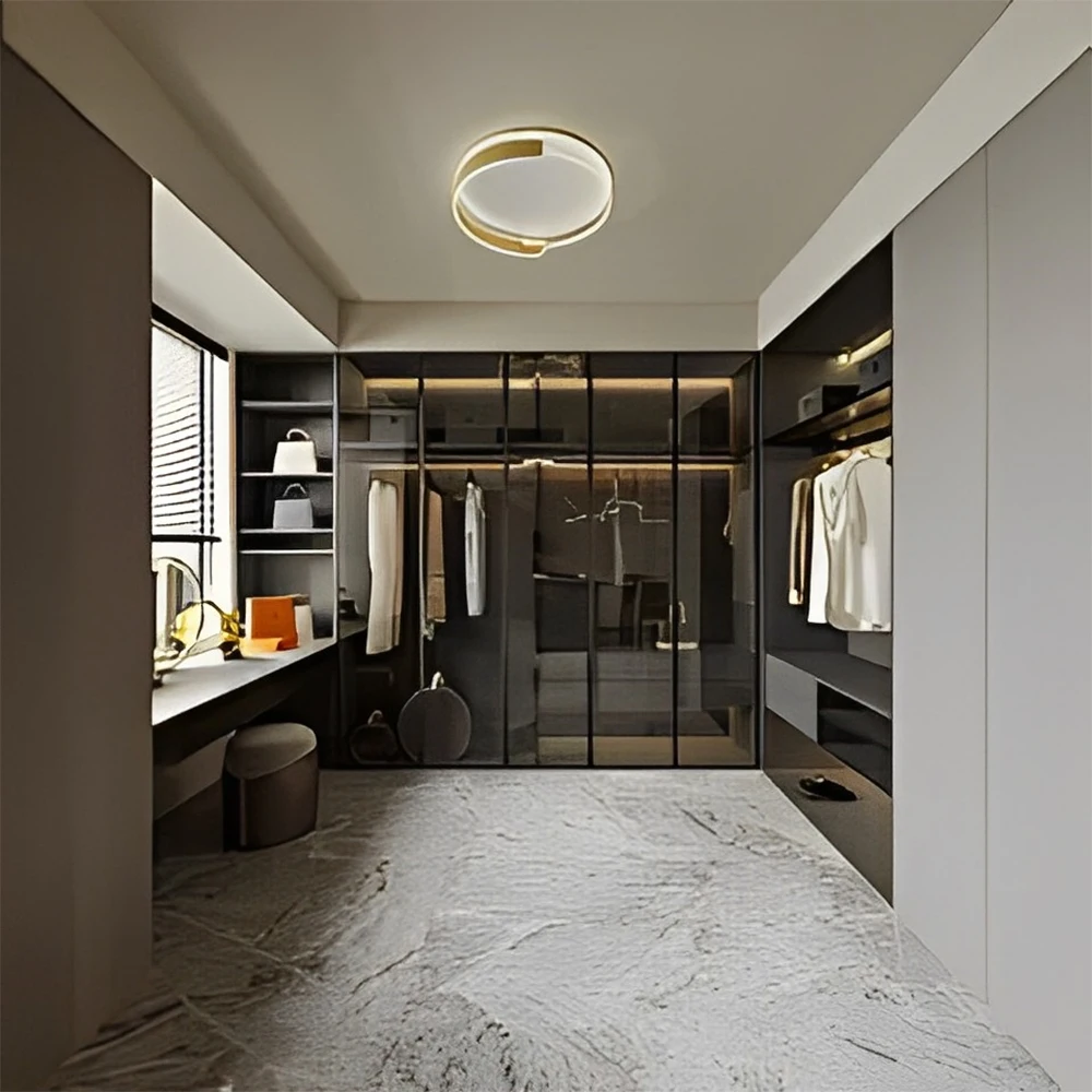 Wardrobes Home Bedroom Desk One Combination Cloakroom Nordic Light Luxury Modern Simple Minimalist Corner Large Wardrobe Closet