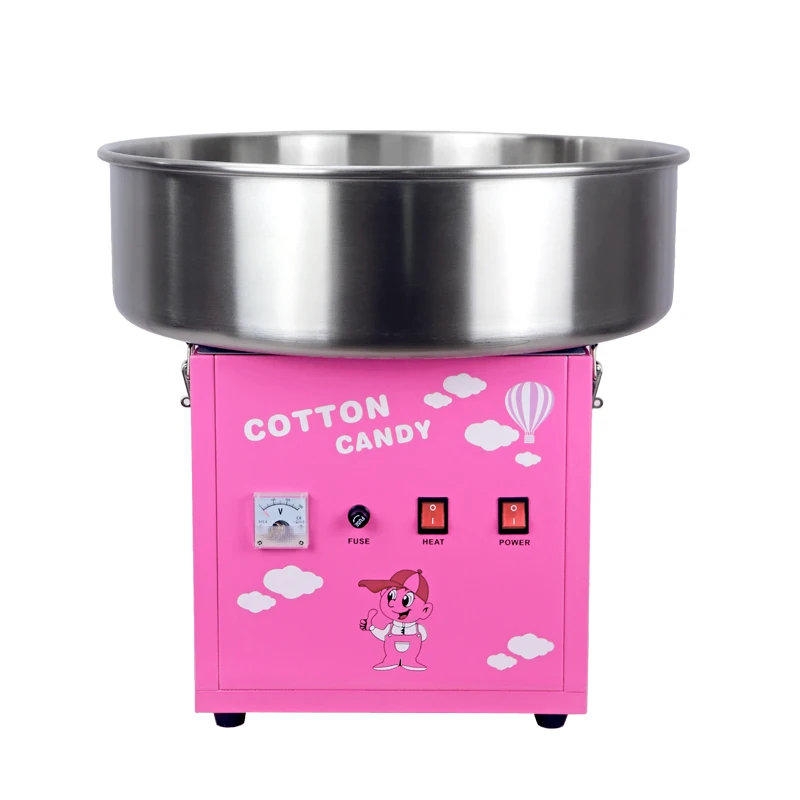 Electric Sugar Candy Floss Machine Commercial Cotton Candy Maker for Party With Stainless Steel Bowl