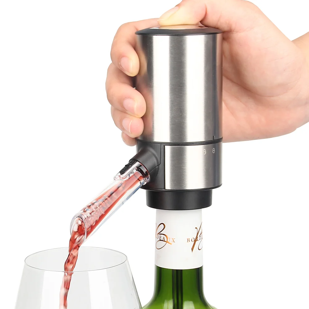 Automatic Electrical Metal Bottle Opener Usb Decanter Smart Dispenser Pourer Electric Wine Aerator