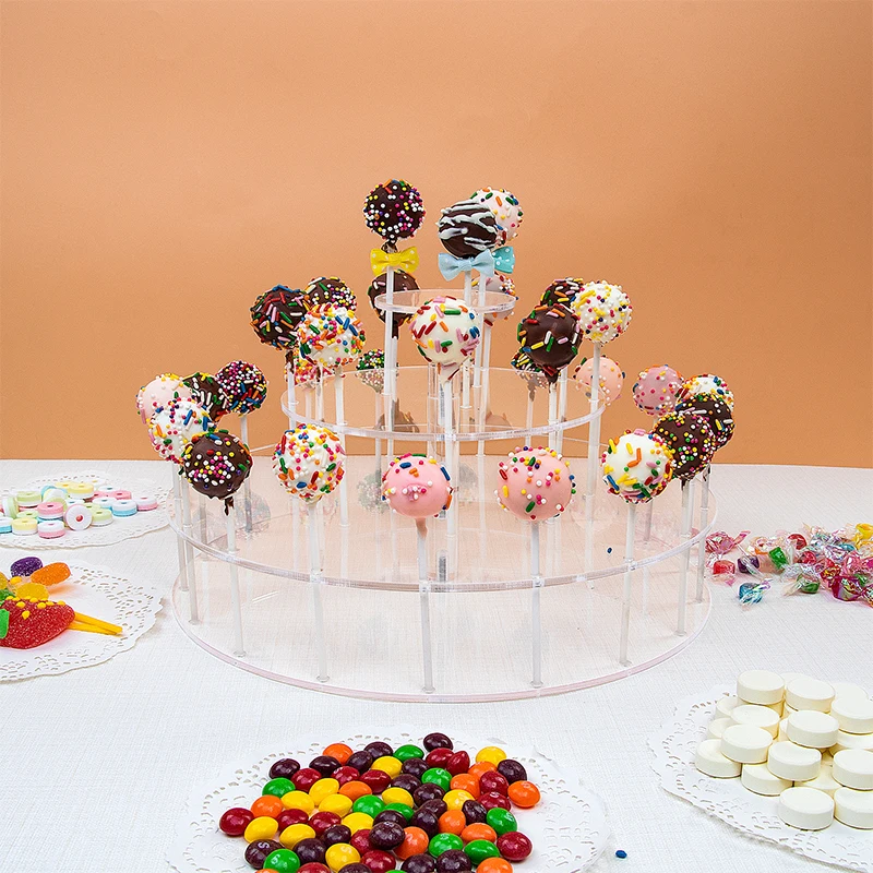 Lollipop display rack Party inserts creative decoration acrylic transparent wedding dessert sugar gourd display bracket