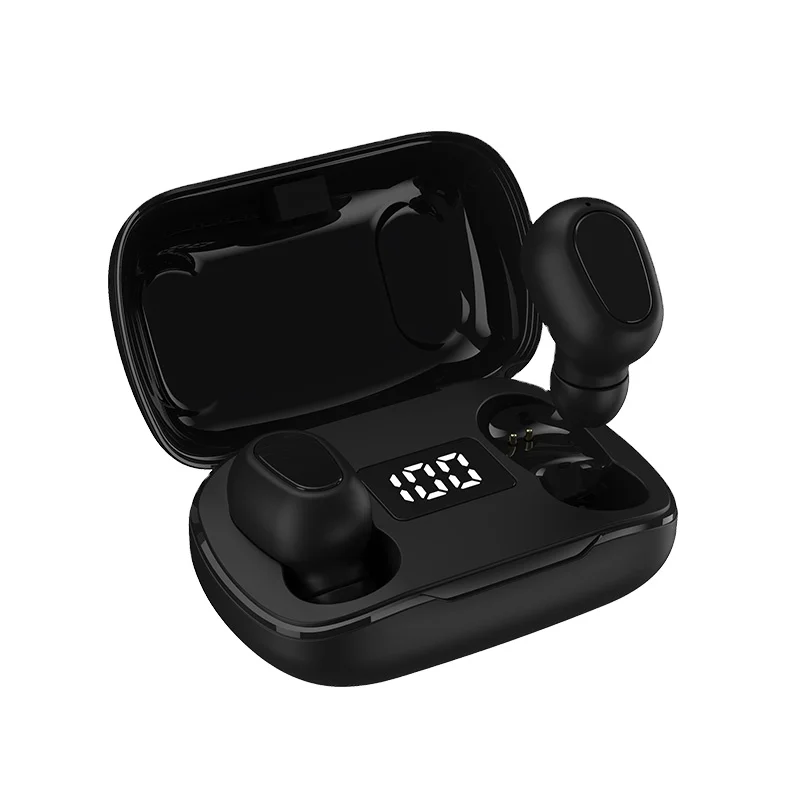 2023 New MX L21 PRO Battery Display Headphone Earplugs Earbuds Earphones With Wireless Microphone For Mobile Iron Earphones