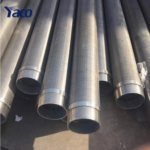 200 500 750 micron slot stainless steel V shaped wedge wire water filter mesh screen pipe