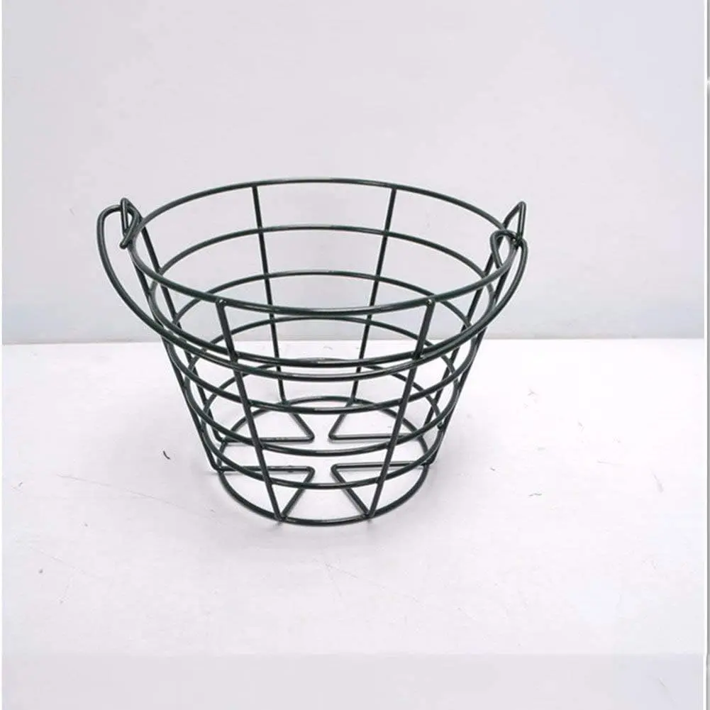 Crestgolf Stainless Metal Golf Basket Golf Ball Container Ball Bucket, Holds 50 Balls.