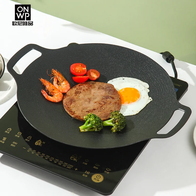 Korean Style Household Cooking Non Stick Fry Pan Outdoor Multifunction Medical Stone Frying Pan