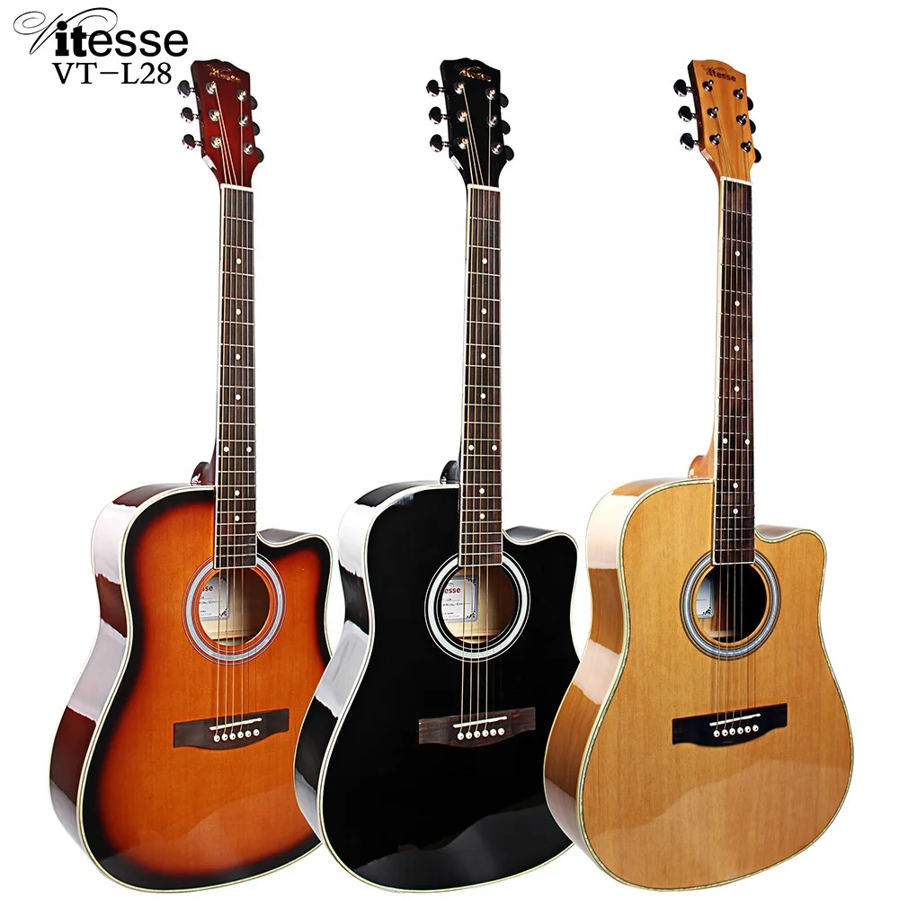 Best Price 41 Inch Cheap Spruce Top Basswood Back Cutaway Acoustic Guitar Wholesale  Musical Instruments China Manufacturer