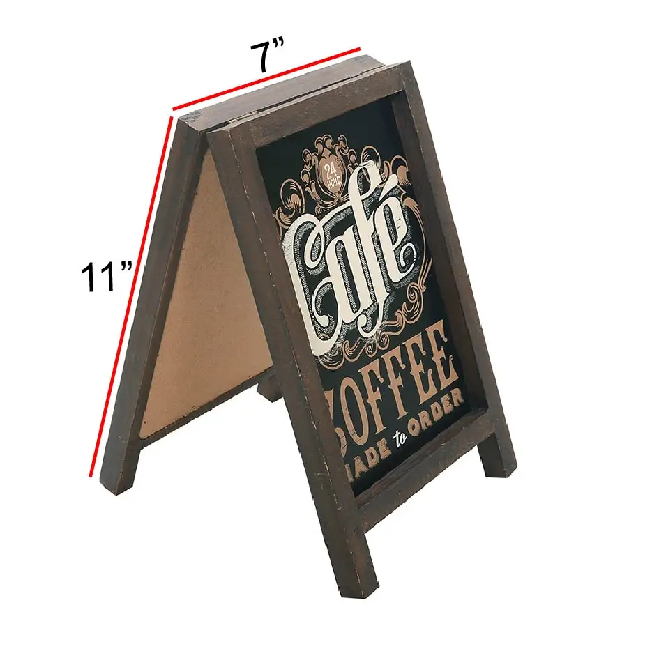 Sustainable Wood and MDF A Frame Double Sided Easel Style Chalkboard for Menus Wedding Announcements  Home Use
