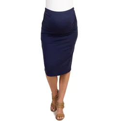 Elastic waist jersey fabric maternity skirts for work