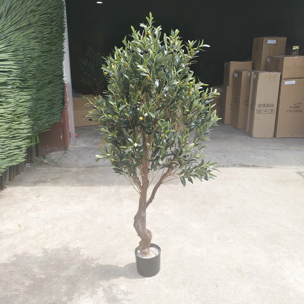 Shengjie High Quality 150cm Mini Resin Fake Decoration Artificial Olive Tree Bonsai for Sale