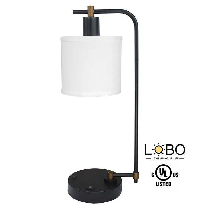 Ul Listed Four Points By Sheraton Marriott Hotel Room Table Lamp Custom Desk Lamp With Rocker Switch Usb Port
