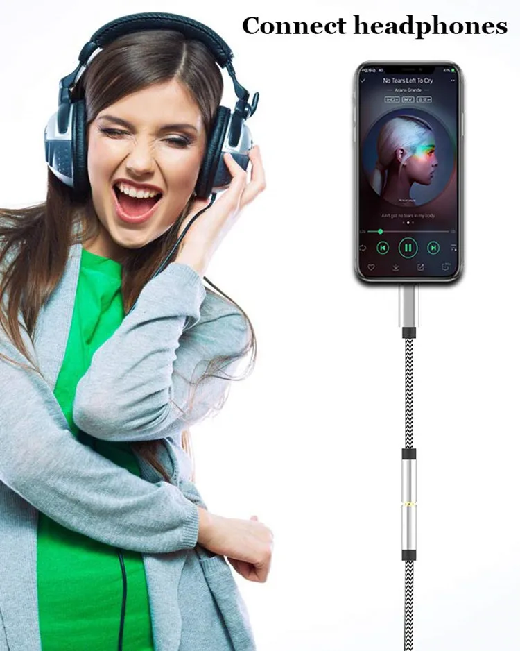 high quality 3-in-1 Aux Cord  3.5mm male Aux Cable Compatible for iphone Car Stereo/Speaker/Headphone