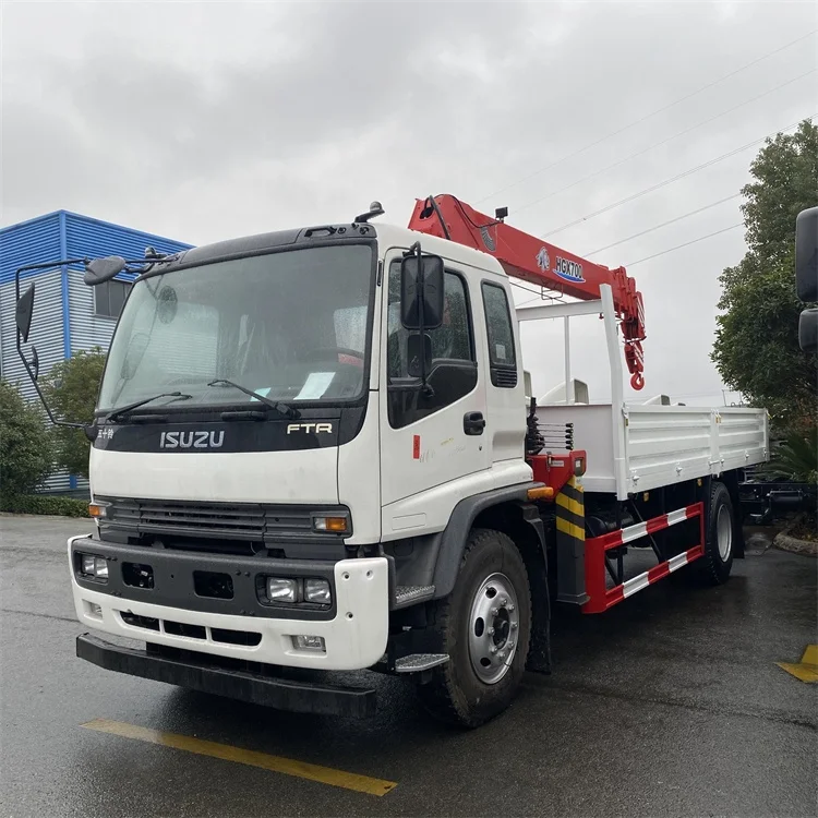 Factory price with mounted cranes 8 ton dump truck cargo truck 10tons straight mounted crane truck for ISUZU