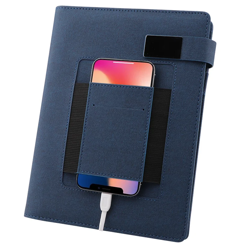 Luxury Customizable Paper Stationary Power Bank Notebook Gift Set For Sale Travelers Diary Planner Hardcover