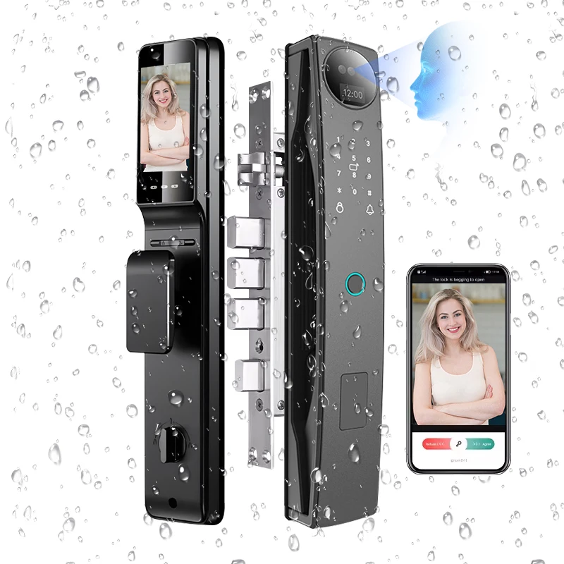 Biometric Fingerprint Access Front Door Lock Smart multiple unlocking fully auto