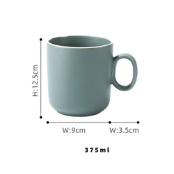 Factory Outlet 13oz Modern Ceramic Green Pink Speckled Coffee Cup with Saucer