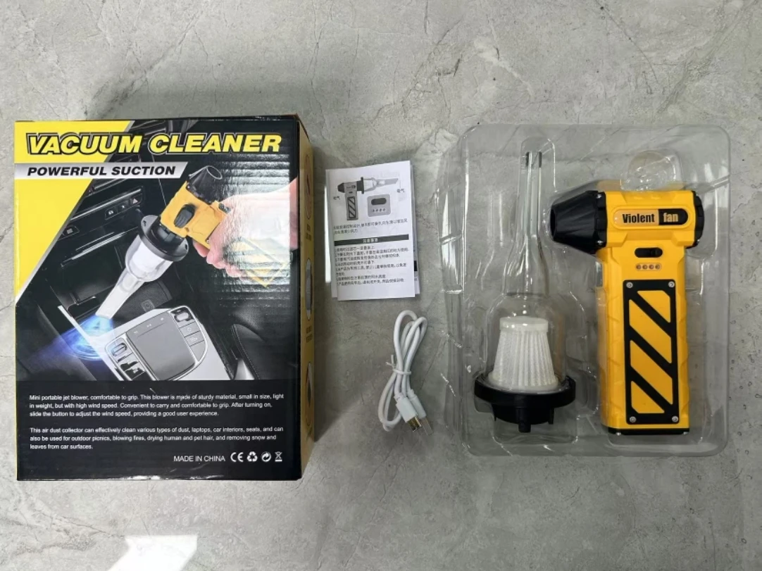 Mini Portable Car Home Vacuum Cleaner Carpet Sofa Wireless Handheld Foldable Powerful Cleaning Vacuum with Hair Dryer