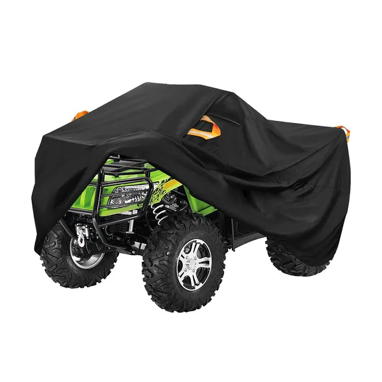 OEM custom logo dustproof 420d Waterproof Anti Wind Dust Snow ATV Cover In Elastic Hem