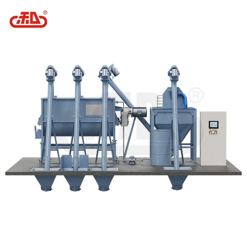 livestock farm compound mash feed plant 1 ton per batch auto feed grinder mixer
