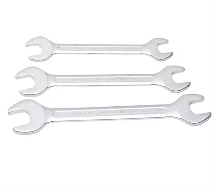 OEM Customizable Industrial Carbon Steel Nut Wrench Spanner Double Open End  Metric  Sizes 17mm 21mm wrenches set tools
