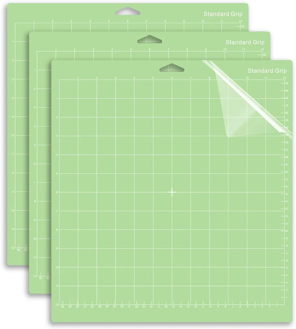 XinyiArt 12x12 inch Standard Grip Standard Adhesive Sticky Quilting Replacement Cut Mats Cutting Mat for Cricut