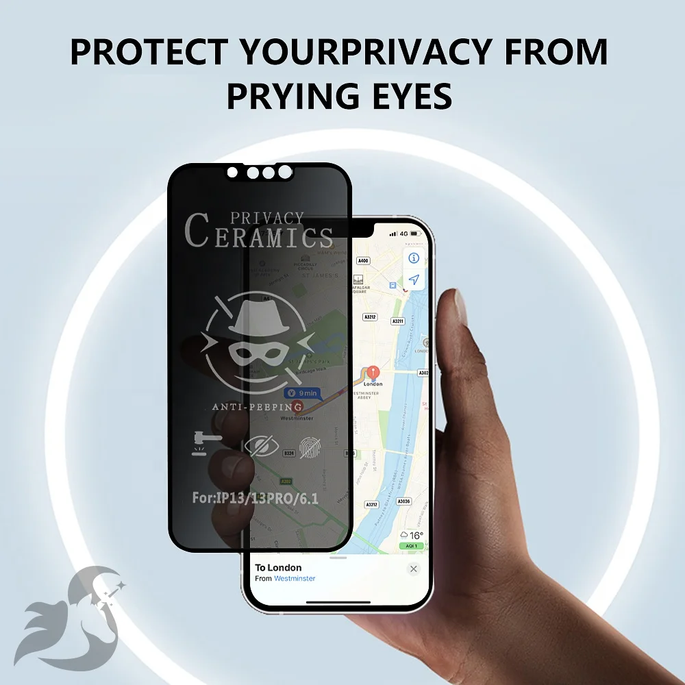 New Design Anti-Spy Ceramic Screen Protector For iphone 11 12 13 pro max Film Ceramic Privacy Matte Screen Protector