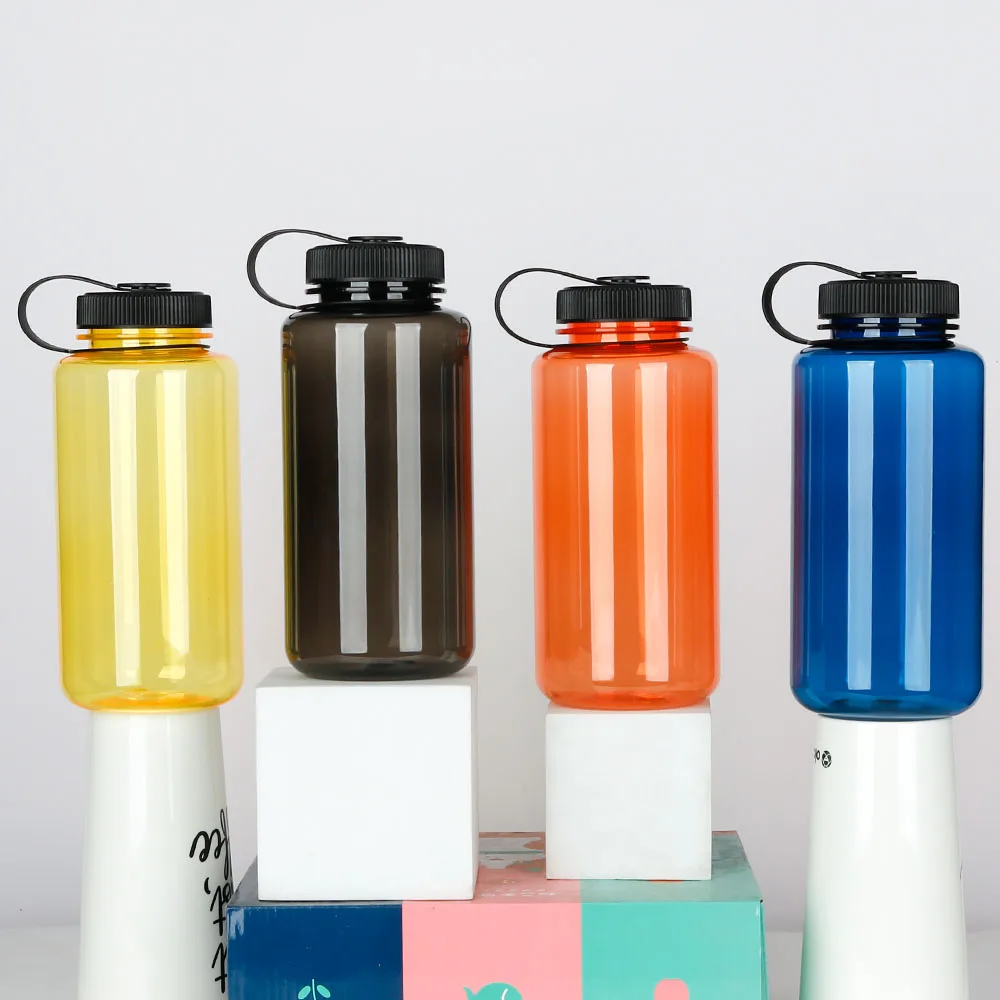 Most Popular Leak Proof 32 oz Motivational Wide Mouth GYM Sport BPA Free Triton Plastic Drinking Water Bottles with Lid