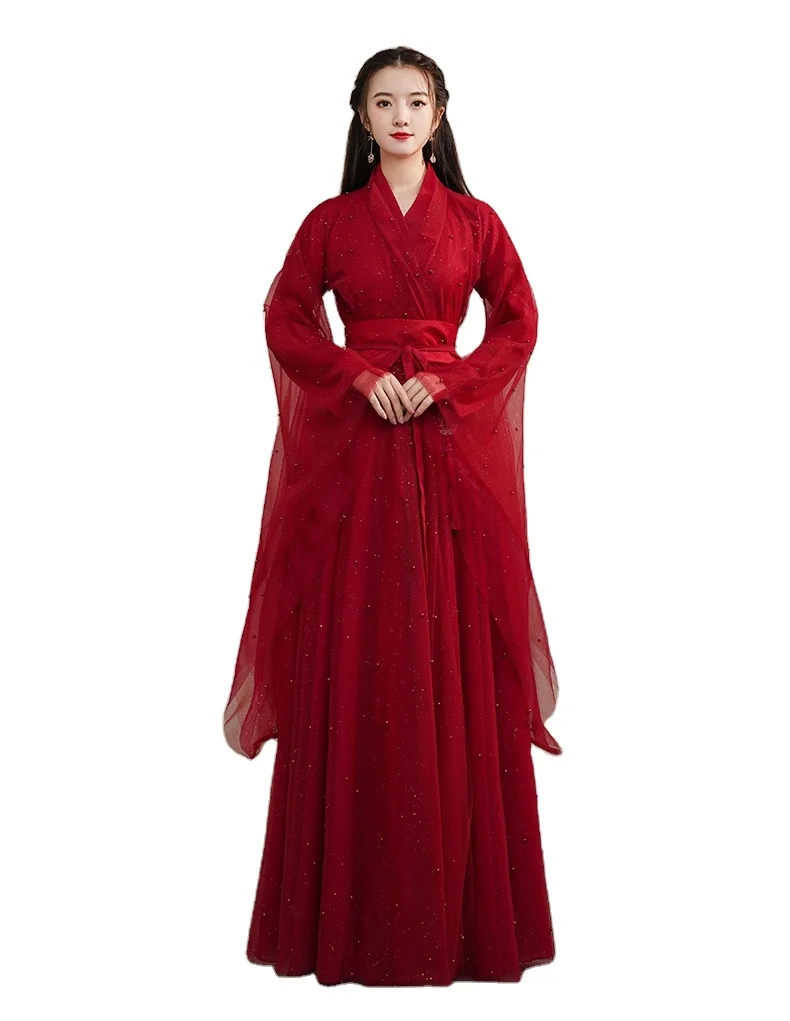 Chinese traditional costume hanfu Costume of ancient TV series Art photography Stage show Fairy clothing